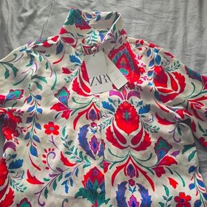 Zara floral shirt